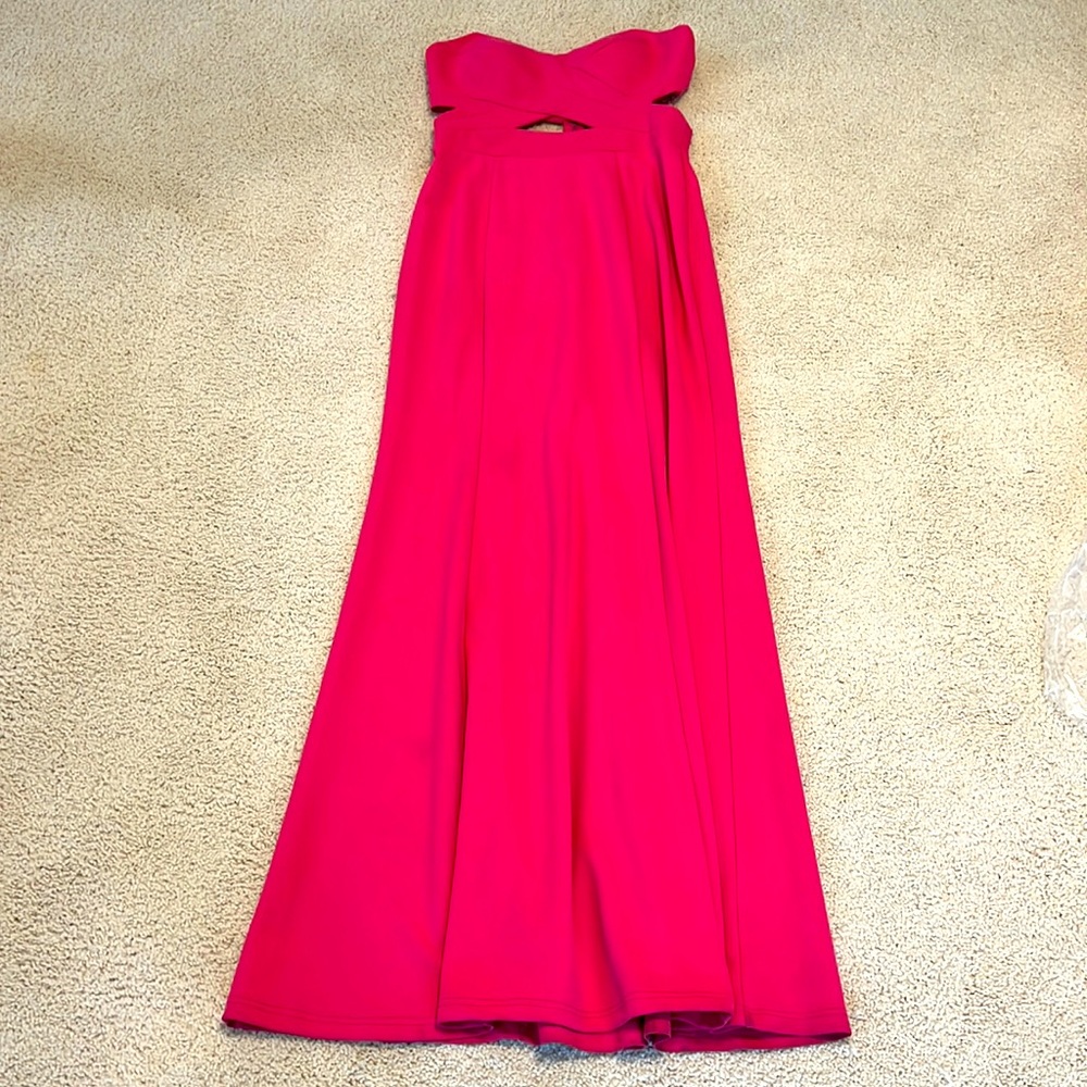 Strapless cut out prom dress. Great condition.